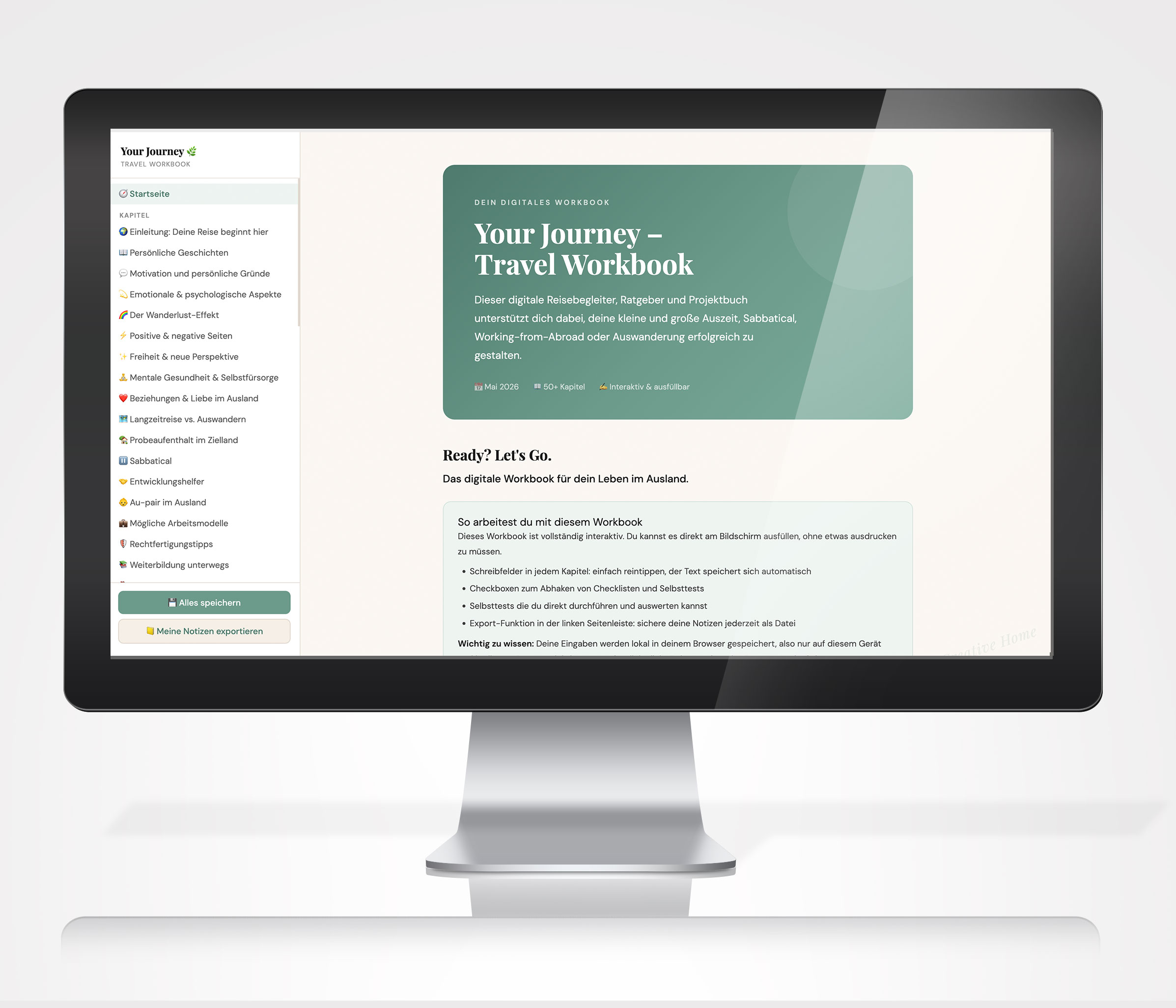 Auswandern Ratgeber Workbook | Sabbatical, Remote Work, Auszeit im Ausland planen | Your Journey | Digitaler Download